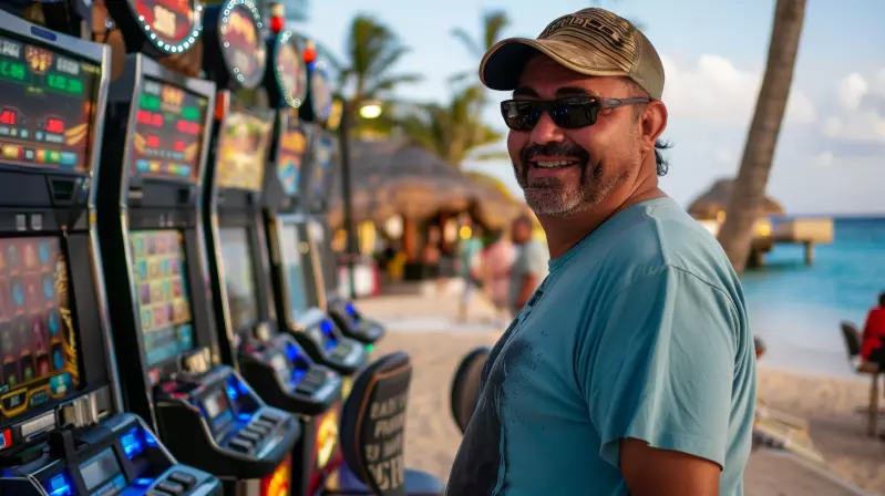slot machines on the beach