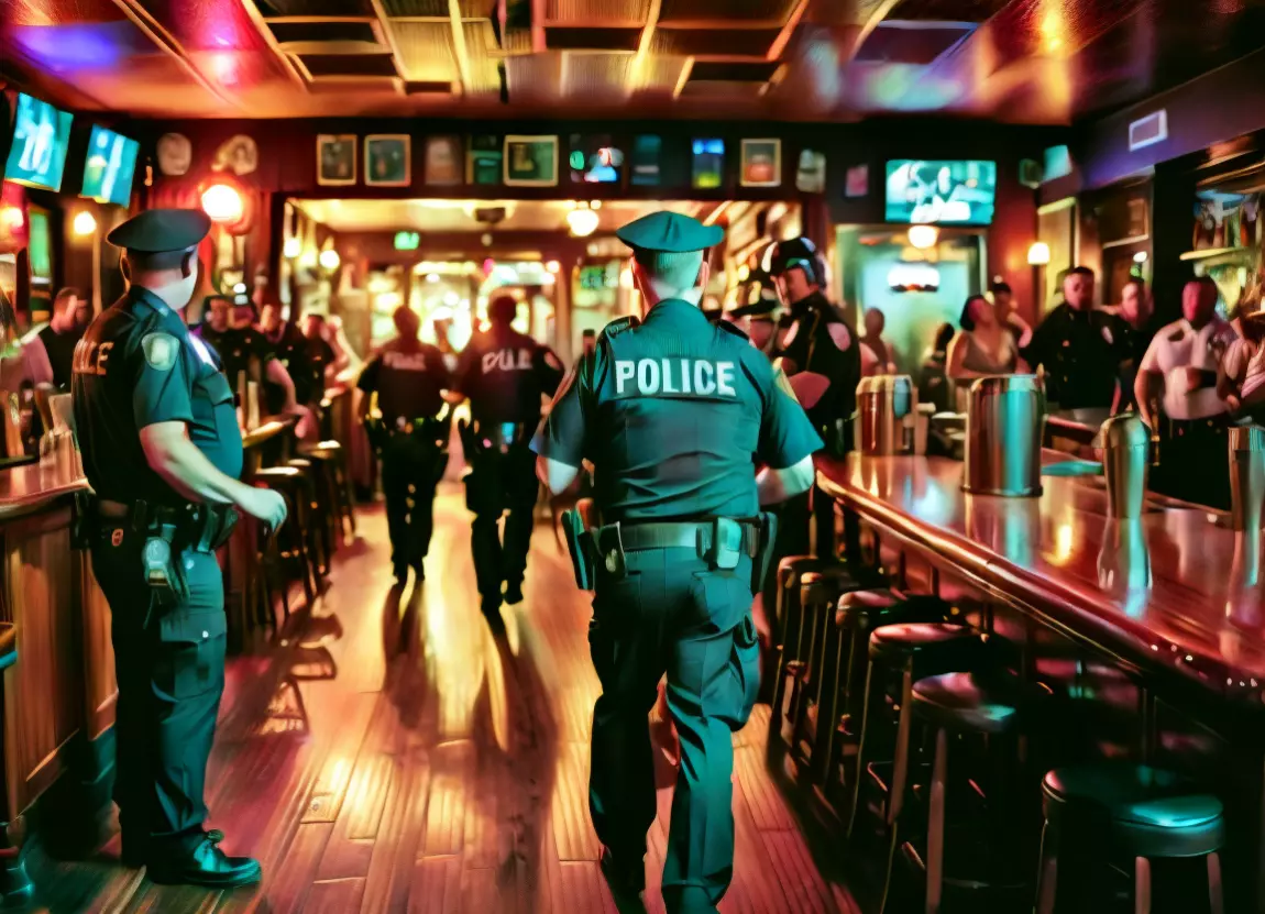 police in bar after assault