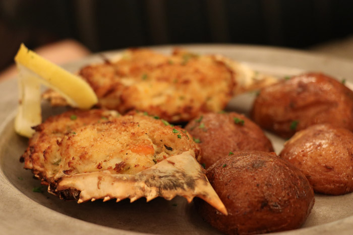 stuffed crabs at Arnaud's Remoulade restaurant in New Orleans Louisiana