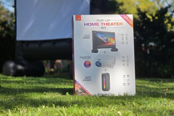 Transform Your Backyard into the Ultimate Guys' Night Venue with iLive's Outdoor Pop-up Movie Theater Kit