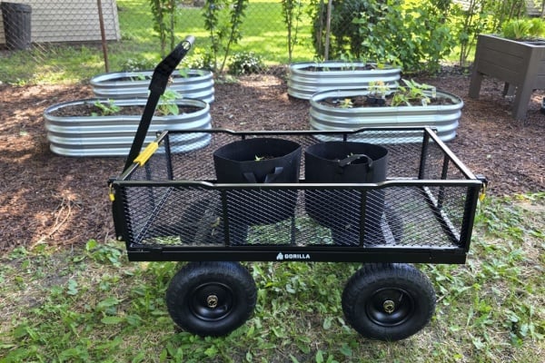 Gorilla GCG-1200 Steel Utility Cart Is The Lawn and Garden Hauler That Saved My Back