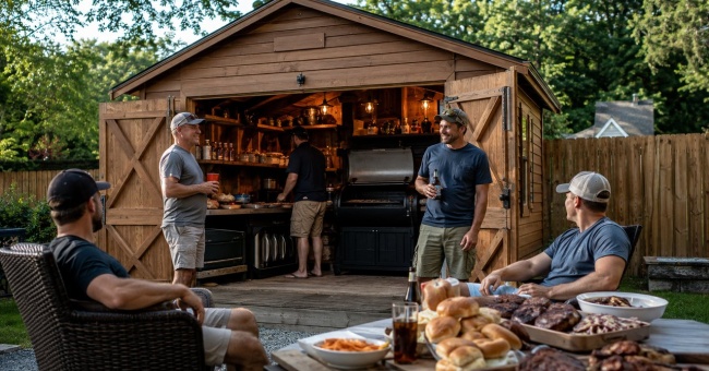BBQ Shed? Backyard Man Cave? Or Brew Shed? Let's Turn Your Basic Backyard Shed Into Something The Guys Will Love
