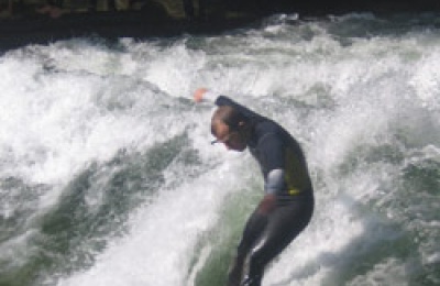 River Surfing on Germany's Isar River