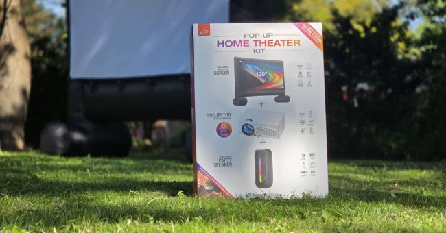 Transform Your Backyard into the Ultimate Guys' Night Venue with iLive's Outdoor Pop-up Movie Theater Kit