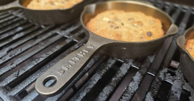 I Grilled The Most Amazing Chocolate Chip Granola Cookies With These Skillets From Smithey