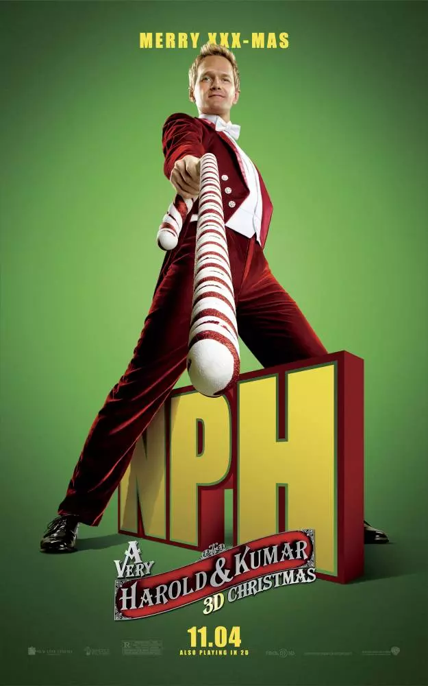 a very harold and kumar christmas movie poster nph