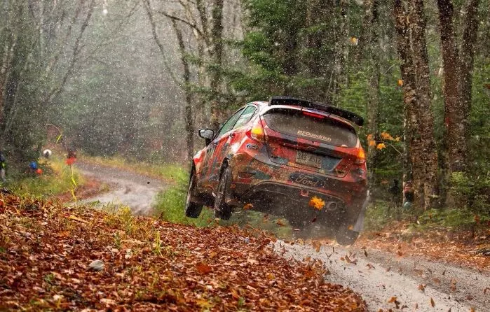 wet fall road