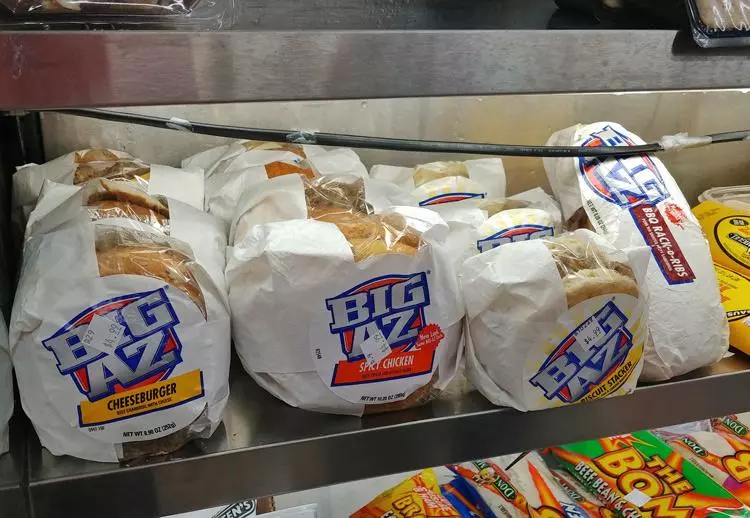 big az sandwiches in refrigerated section