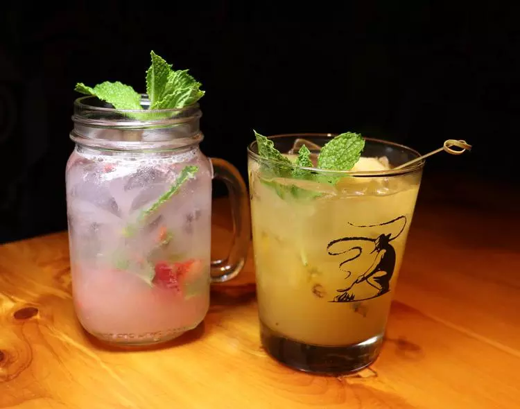 moonshine lemonade and pineapple margarita cocktails