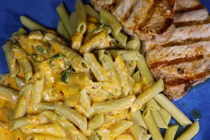 top view cajun alfredo