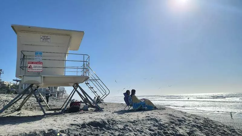 moonlight beach in winter