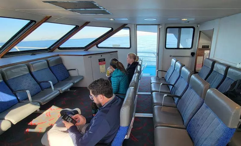 forward seating area on catalina express