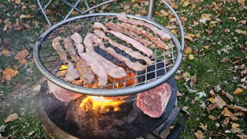 open flame breo grill