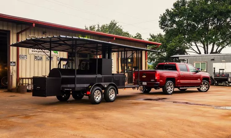 bbq pit behind chevy silverado