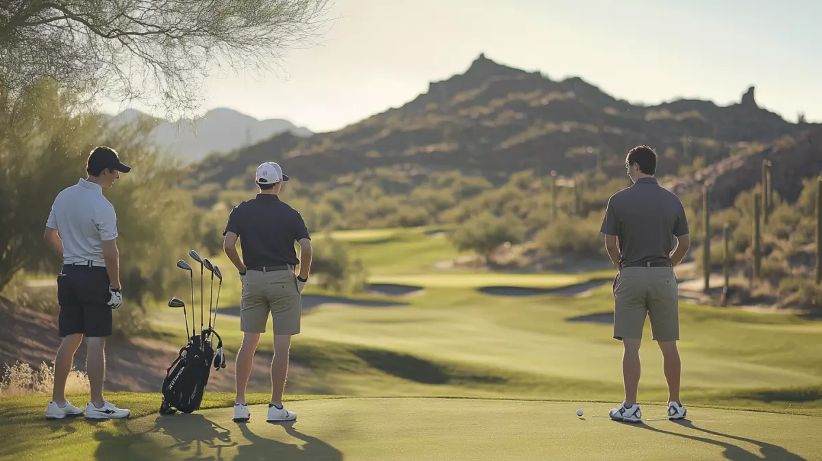 corporate guys golf getaway