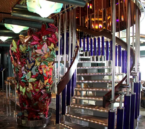 stairs and butterfly statue