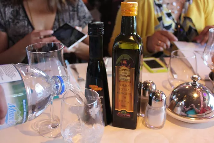 water at dinner