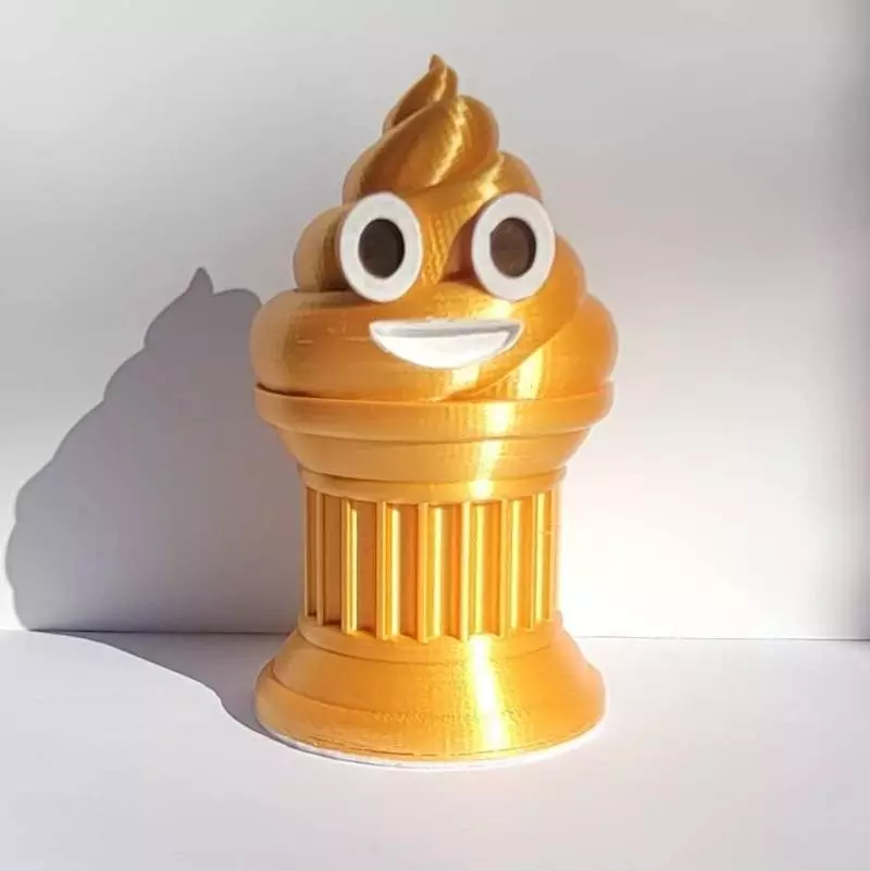 poop emoji trophy