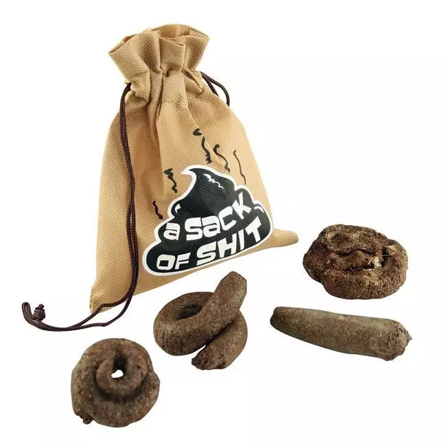 sack of shit novelty poop collection gift