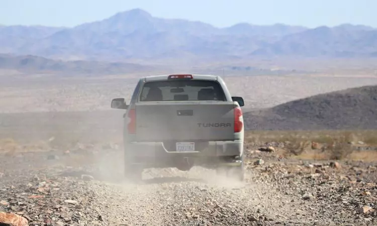 Tundra TRD Pro on Dusty Desert Road