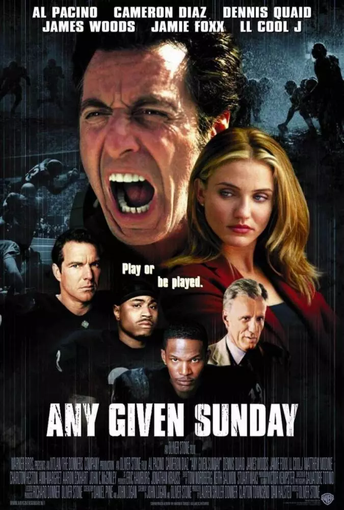 any given sunday football movie poster