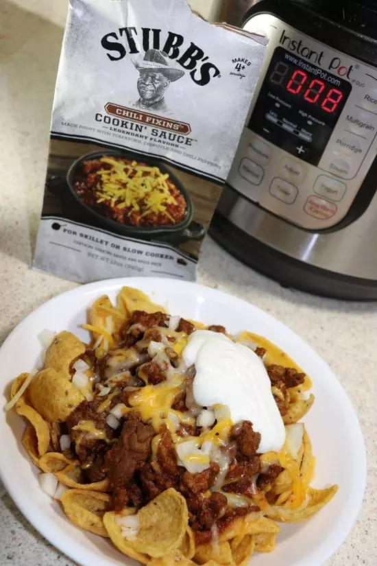 frito chili pie closeup