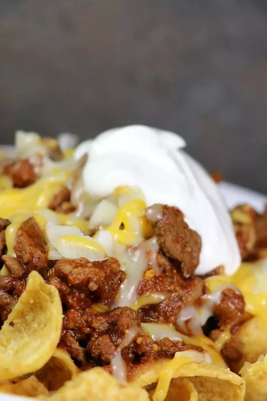 frito chili pie closeup