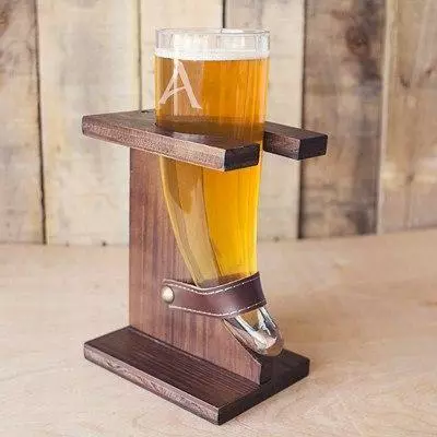 viking beer horn groomsman gift idea