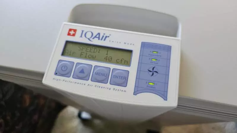IQAir control panel