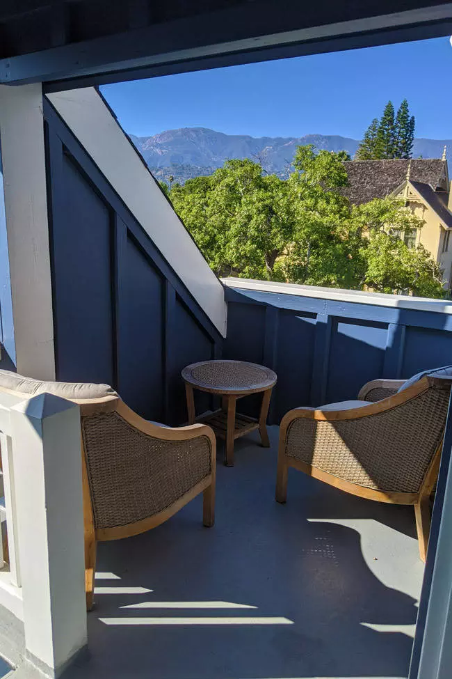 private patio on suite 6 hideaway inn santa barbara