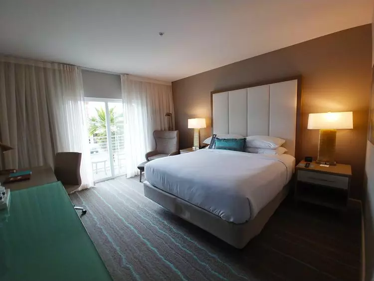 bedroom at hotel paseo palm desert california