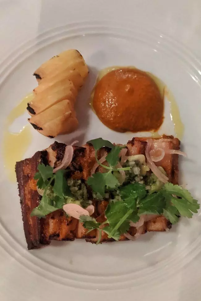 pork belly adobada at lionfish san diego