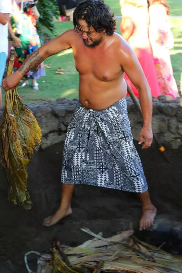 imu ceremony at mauna kea luau