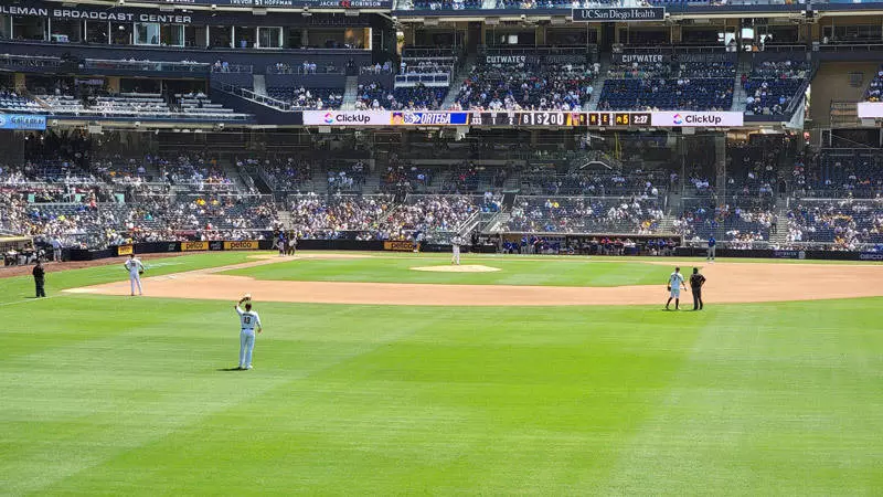 sun at a baseball game