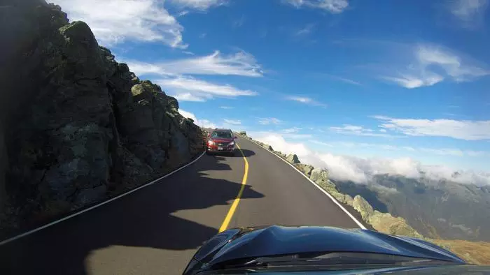 tight corners on mount washington auto road
