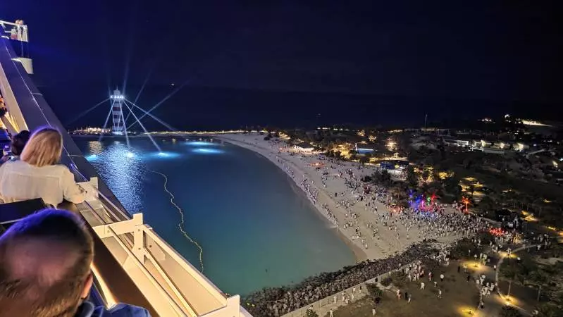 light show on msc ocean cay