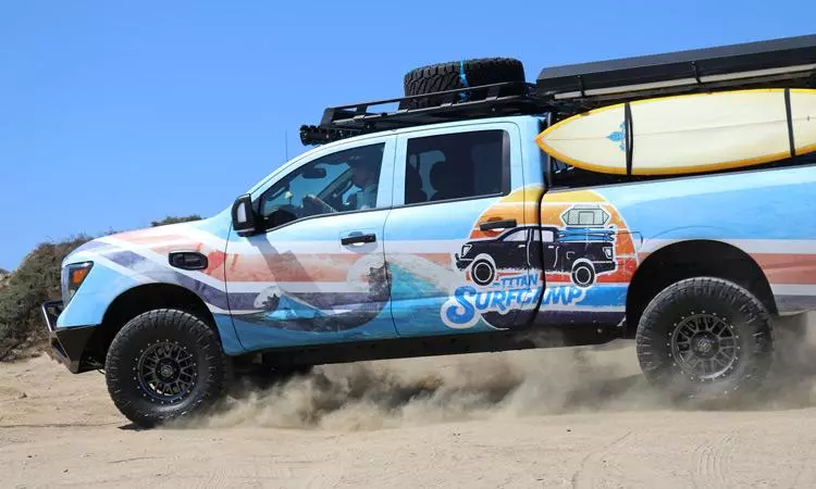 titan surfcamp on beach
