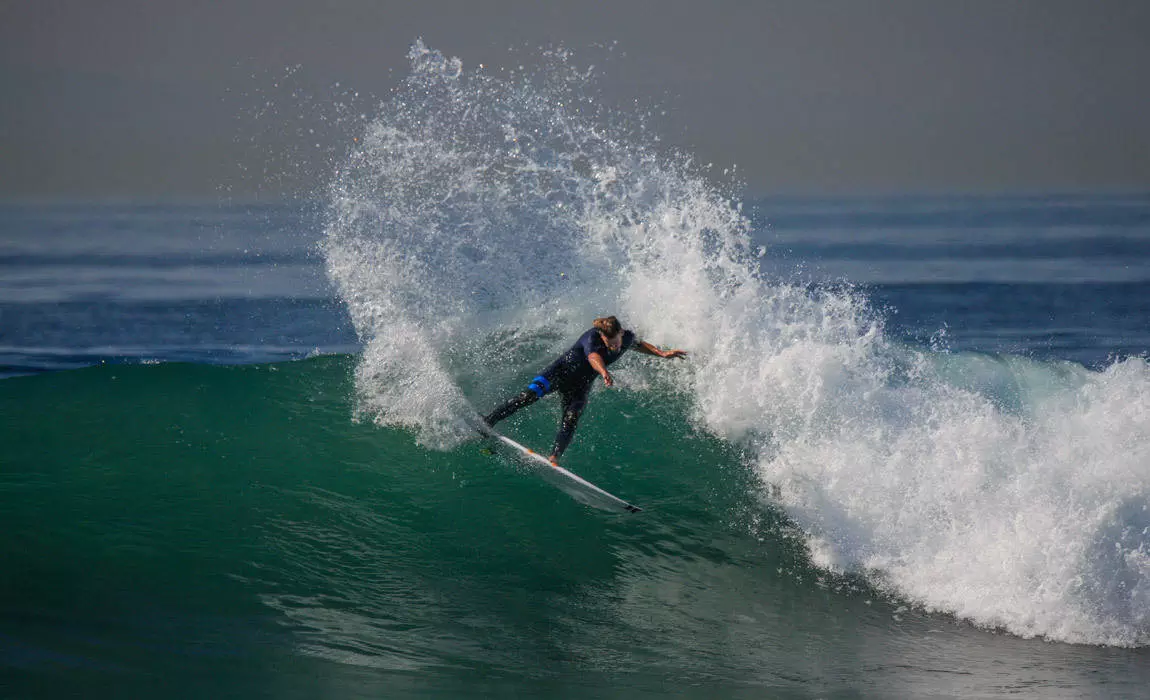 Brett Simpson surfing in Oceanside California