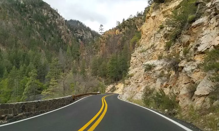 Driving in the Arizona Mountains