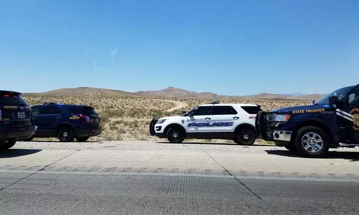 police on side of highway