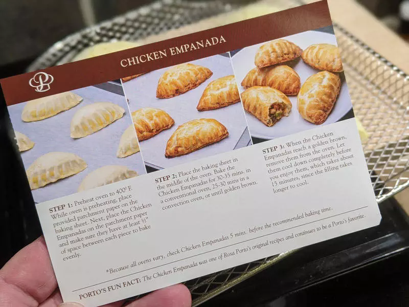 portos bake at home instruction card