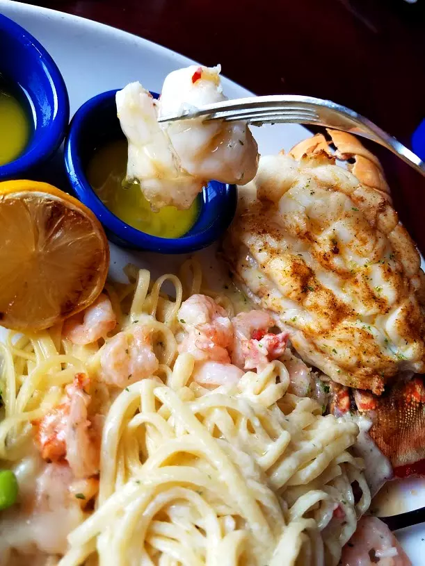 dipping lobster in butter