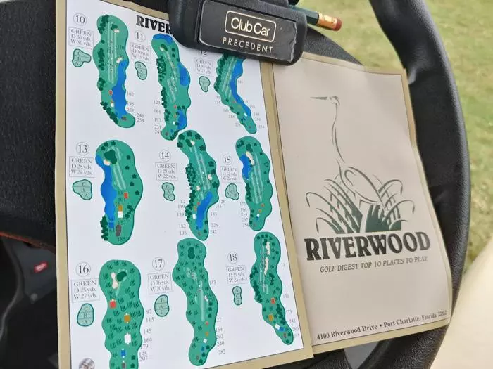 riverwood golf club back nine holes golf map