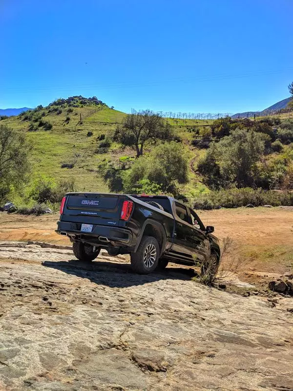 rock crawling in gmc sierra at4