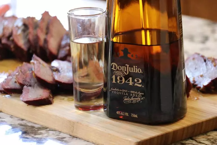 don julio 1942 with smoked brisket