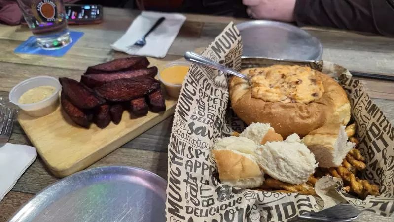 fried bologna and cheese chipped beef dip