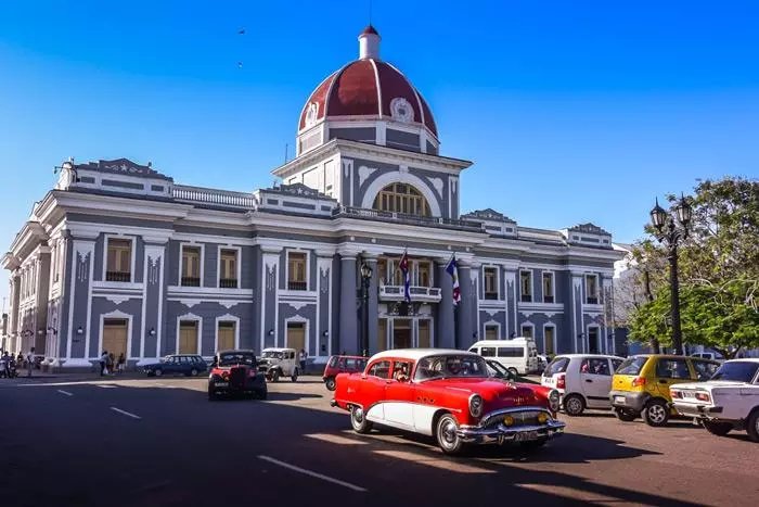 cienfuegos city hall on the southern side of cuba