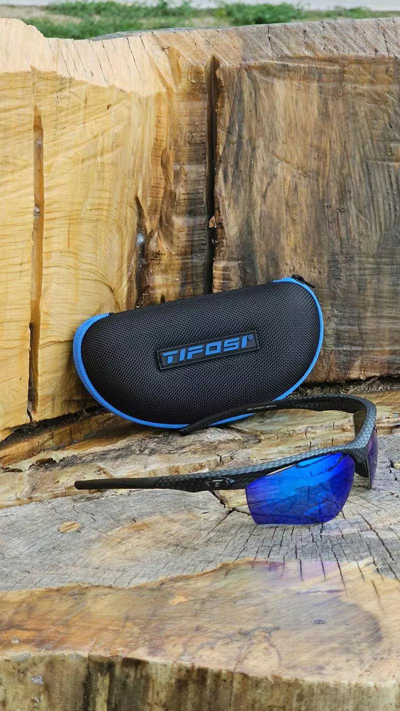 tifosi sunglasses on stump