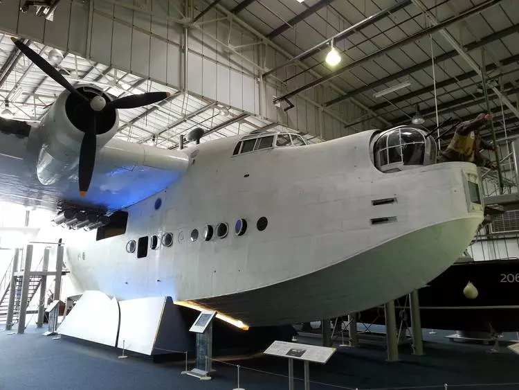 short sunderland flying boat at the royal air force museum in london
