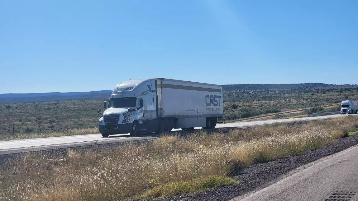 truck driving over 50